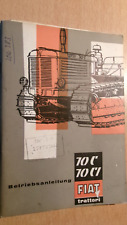 Fiat tracteur chenilles chenillard 70C - 70 CI : betriebsanteitung