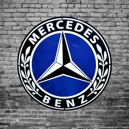 Plaque émaillée mercedes - émaillée,