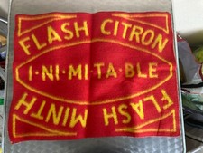 ANCIEN TAPIS DE CARTE PUBLICITAIRE FLASH CITRON MINT BISTRO BELOTE MANILLE 1930