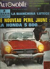 L'AUTOMOBILE 249 1967 HONDA S800 AUTOBIANCHI LUTECE CRITERIUM CEVENNES RAC RALLY