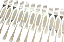 CHRISTOFLE BOREAL Fish Set for 12 people fish Brilliant Service poisson 24pcs