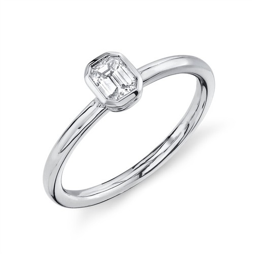 14k blanc émeraude coupe - 14k,