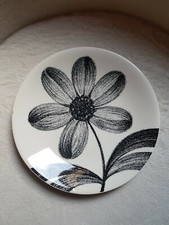 ASSIETTE GIEN DÉCOR GRANDE FLEUR  NOIRE 