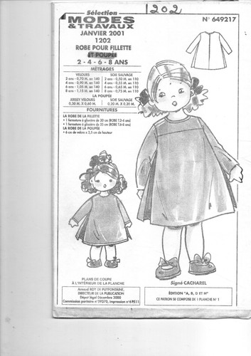 Patron enfant fille 2001 - fille,