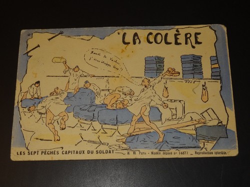 Carte postale ancienne les 7 - ancienne,