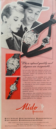 Mido montre publicité page - mido,