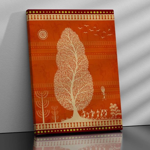 Warli art mural peinture - warli,