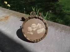 ancien cadre photo bronze