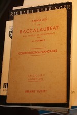 ANNALES VUIBERT CORRIGEES - BAC - BACCALAUREAT - COMPOSITIONS FRANCAISES - 1E...