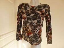 RAVISSANT HAUT TEE SHIRT IMPRESSION PATCHWORK  TAILLE 42 / 44