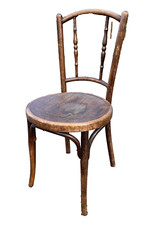 Chaise 1900 en bois signée