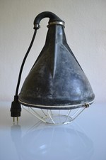 LAMPE INDUSTRIELLE INDULUX / DECO ATELIER GARAGE BIDON HUILE PLAQUE INDUSTRIELLE