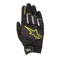 Gants En Tissu De Moto Alpinestars Atom Noir Jaune Fluo Taille L