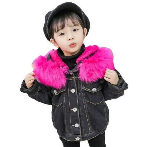 Fille manteau col fourrure - fille,