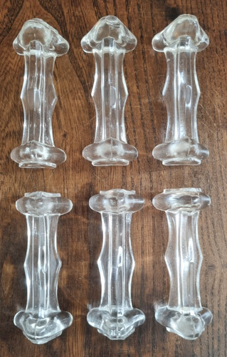 Lot porte couteaux verre - 6, porte-couteaux