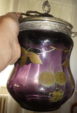 Ancien Pot À Biscuit En Verre