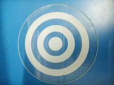 Plateau en Verre Rond transparent avec cercles depoli 