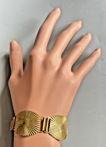 Bracelet vintage laiton doré - vintage,