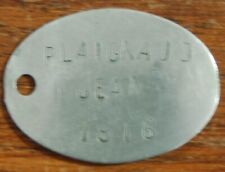 Ancienne plaque d'identité militaire numérotée et nommée Magnac Laval .1916 .