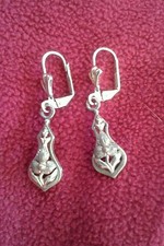 ANCIENNES BOUCLES D'OREILLES DORMEUSES  plaque or