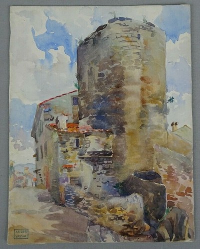 Dessin aquarelle ancien - aquarelle,