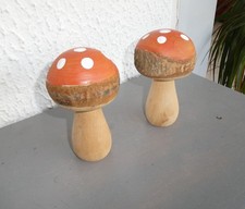 CHAMPIGNONS EN BOIS LOT DE DEUX