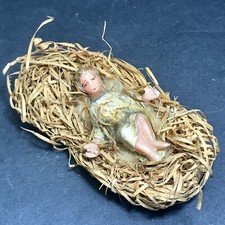 Ancien Santon DEVINEAU Jesus En Cire Échelle 9 Cm CRÈCHE Noël