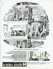 Publicité Advertising 119 1965  les Huchers Minvielle éléments par Sempé meubles