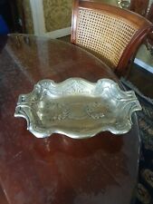 Ancien Plat De Service Métal Argenté Art Nouveau