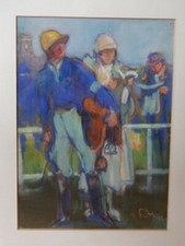 Louis Fortuney 1875 - 1951 pastel le jockey