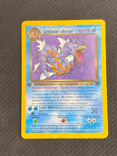Carte pokémon leviator obscur - carte,
