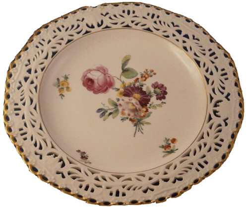 Assiette florale réticulée - assiette,