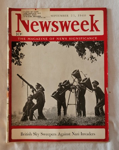 Newsweek september 1940 - newsweek,