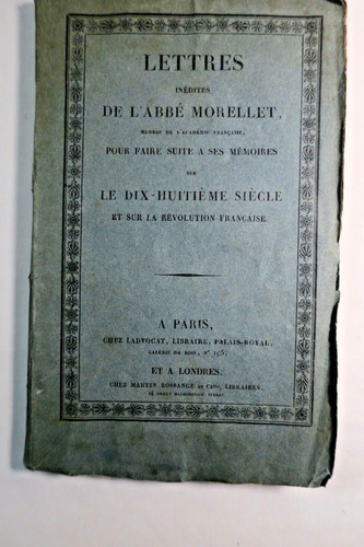 Lettres inedites abbe - inedites, l'abbe