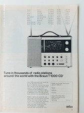 BRAUN vintage Print Ad !! " Good T1000 CD Global receiver "