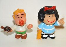 Lot 2 figurines personnage MAFALDA QUINO COMICS SPAIN BD vintage 84
