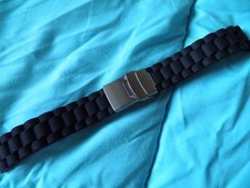 18 mm EFFICACE ET FORT BRACELET GOMME SILICONE SUR BOUCLE DEPLOYANTE