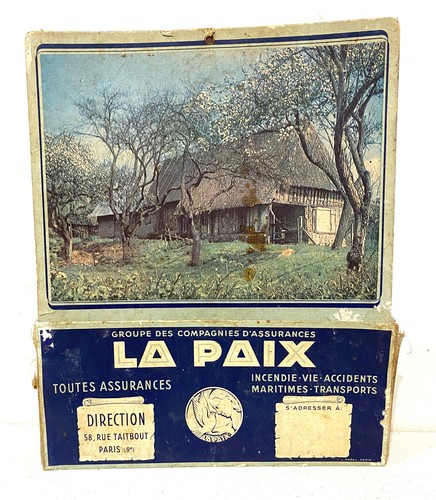 Ancienne plaque carton - , porte