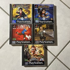 Lot 5 Jeux PlayStation 1 PS1 (Harry Potter, Tintin, Tomb Raider…)