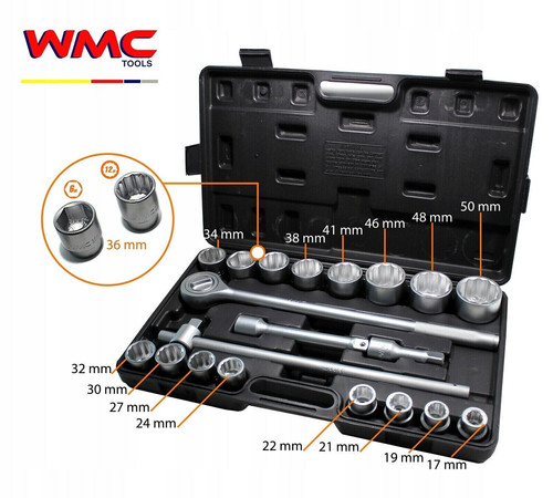 Coffret clé à cliquet - 3/4'',