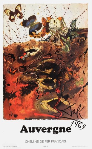 Salvador dali affiche sncf - dali,