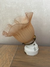 Applique Murale Tulipe En Verre Douille En Porcelaine