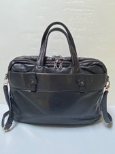 Sacoche A4 besace cuir noir GALERIES LAFAYETTE bohème chic leather bag mixte
