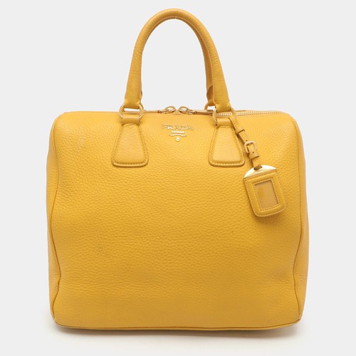 Sacoche prada cuir jaune - sacoche, en