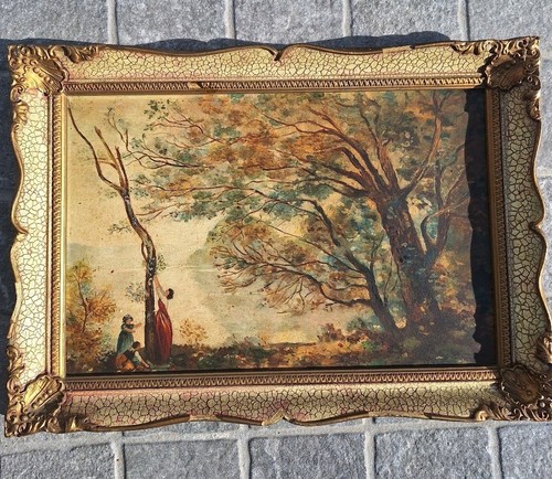 Antique oil painting - oil,