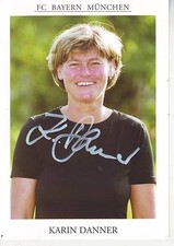 FOOTBALL carte cheftrainer KARIN DANNER équipe FC BAYERN MUNICH signée 