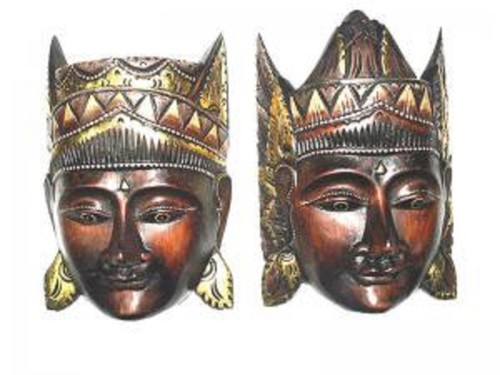 Masque indien bois - masque, mural