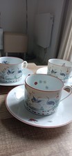3 Tasses À Thé+Soucoupes