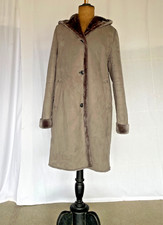 Manteau chaud en suédine gris uniqlo