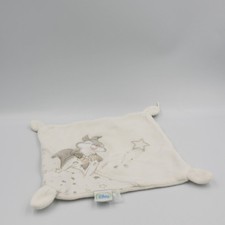 Doudou plat carré blanc lapin Pan-pan panpan DISNEY BABY - 19046